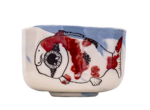 Cup Moychay, series of 'Carp' # 44405, ceramic/hand painting, 46 ml.