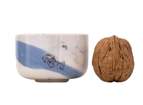 Cup Moychay, series of 'Carp' # 44405, ceramic/hand painting, 46 ml.