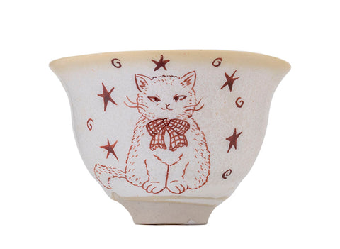 Cup Moychay, series of 'Cat' # 45426, ceramic/hand painting, 45 ml.