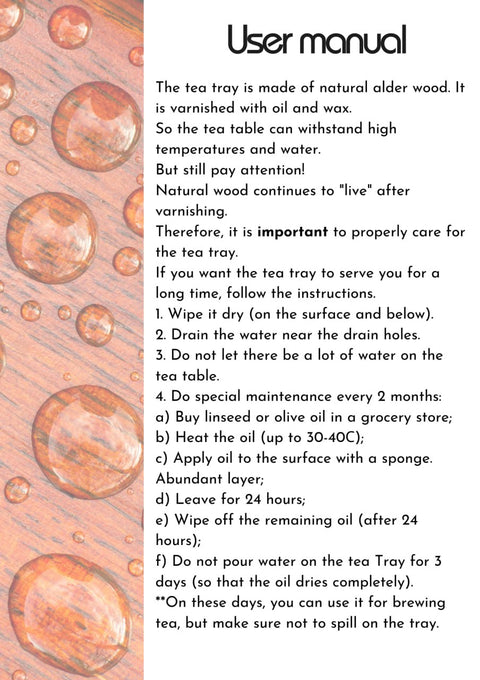 Zon van Harmonie – Handgemaakte Els Houten Chaban (Theetafel) 45 * 25 cm