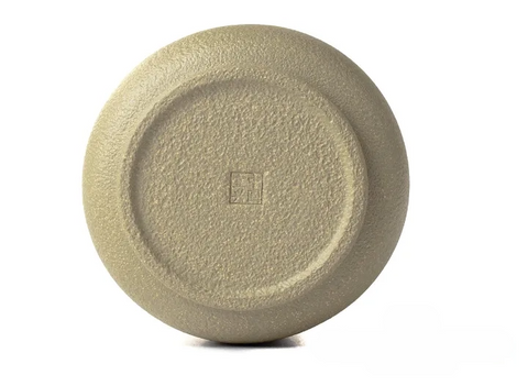 Tea caddy # 19341, clay/metal