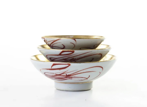 Set of antique teaware # 17410, porcelain