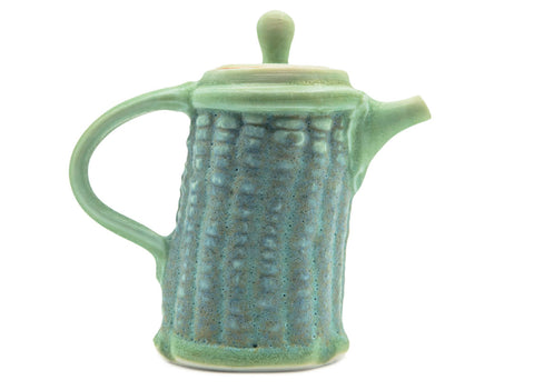 Corn teapot # 90488 by Tineke van Gils, green, porcelain 100 ml