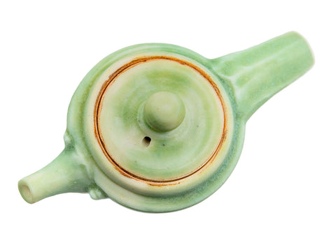 Corn teapot # 90488 by Tineke van Gils, green, porcelain 100 ml