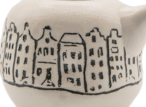 Amsterdam teapot # 90477 by Tineke van Gils porcelain, inlay technique