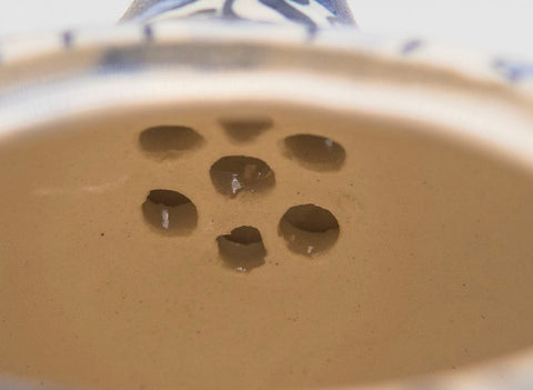 Kyusu teapot # 90475, delft blue, handpainted by Tineke van Gils 250 ml