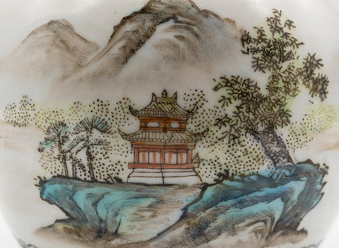 Vintage porcelain tea caddy #90376