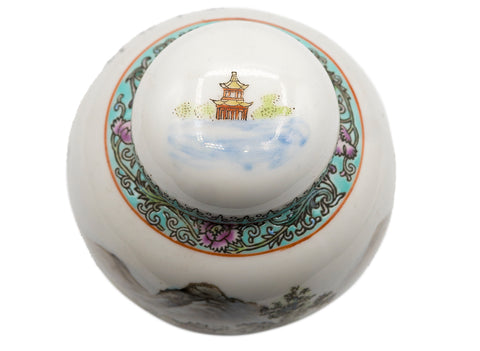 Vintage porcelain tea caddy #90376