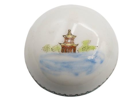 Vintage porcelain tea caddy #90376