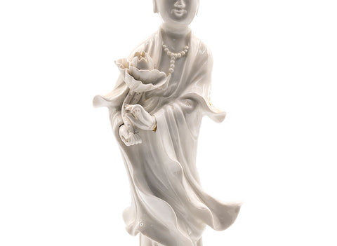 Guanyin statue, porcelain, Dehua, Fujian, vintage
