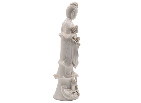 Guanyin statue, porcelain, Dehua, Fujian, vintage
