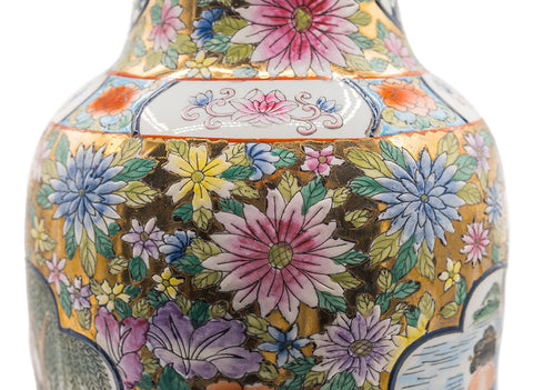 Chinese vase #90310, vintage, handpainted