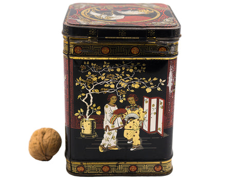 Vintage tin tea can #90313, China