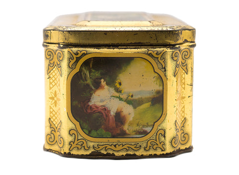 Vintage metal tin box #90314