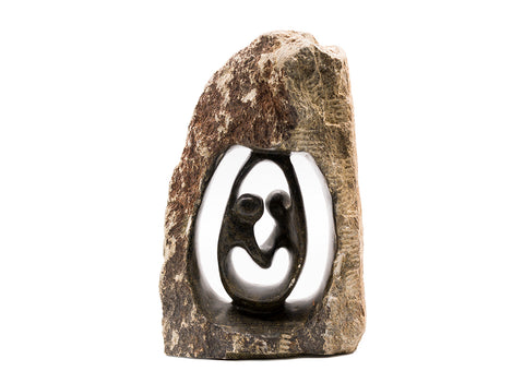 Stone carving contemporary art piece, vintage