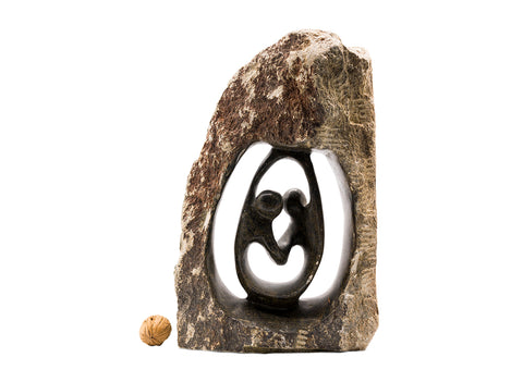 Pièce d'art contemporain en sculpture sur pierre, vintage