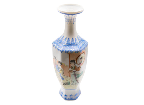 Vintage hand painted vase #90347, China