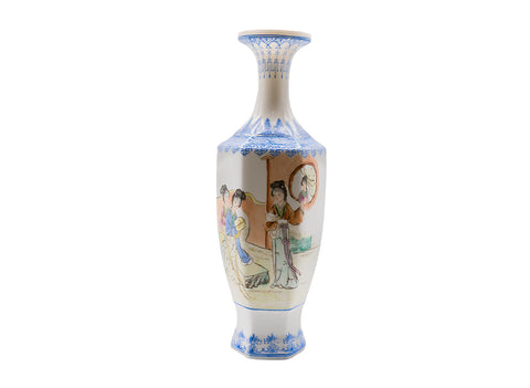 Vintage hand painted vase #90347, China