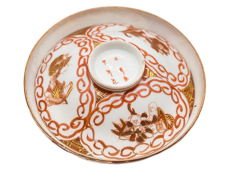 Gaiwan vintage japonais, porcelaine, peinture à la main #90505