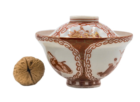 Japanese vintage gaiwan, porcelain, hand painting #90505