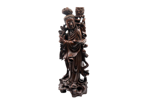 Woodcarved statue, China, vintage