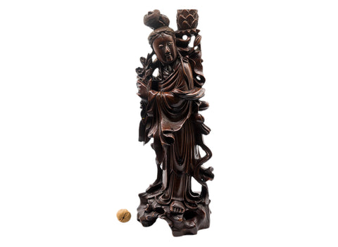 Woodcarved statue, China, vintage