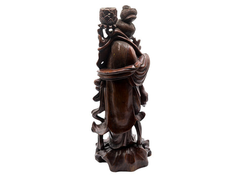 Woodcarved statue, China, vintage