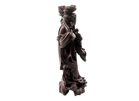 Woodcarved statue, China, vintage