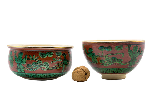 Japanese tea ceremony set, vintage, hand painted ceramics