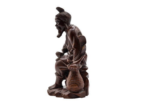 Houtsnijwerk, vintage Chinees beeld