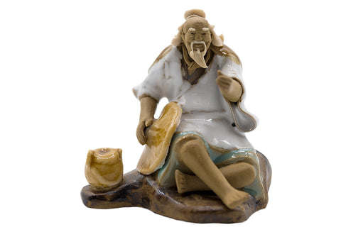 Figura in ceramica smaltata fatta a mano vintage dalla Cina