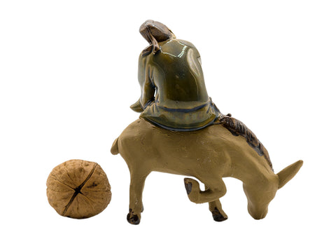 Small hand made pottery figure, vintage, China, 1980s