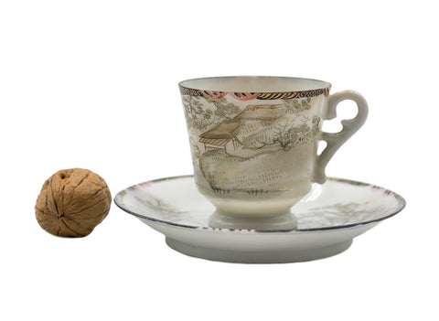 Japanese vintage handpainted porcelain cup #90518