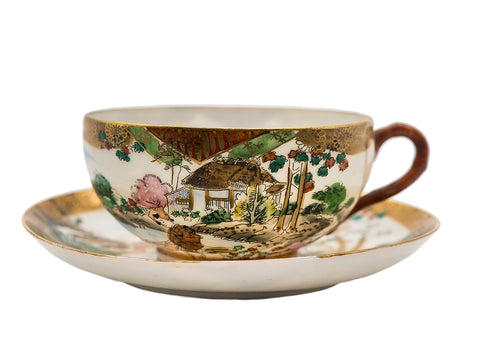 Japanese vintage handpainted porcelain cup #90517