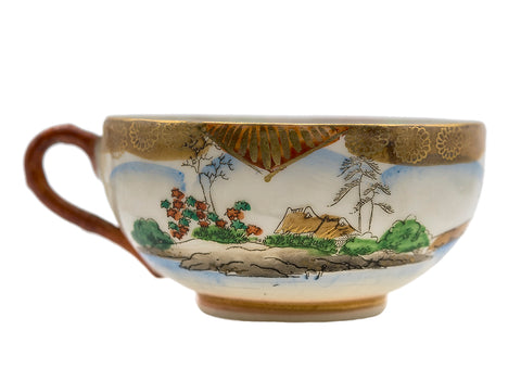 Japanese vintage handpainted porcelain cup #90517