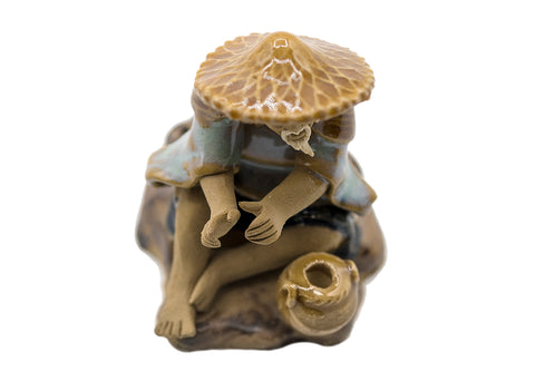 Miniature vintage pottery figure, China, 1980s #90525