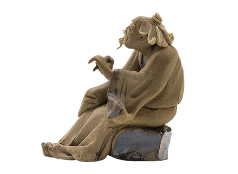 Miniature vintage pottery figure, China, 1980s