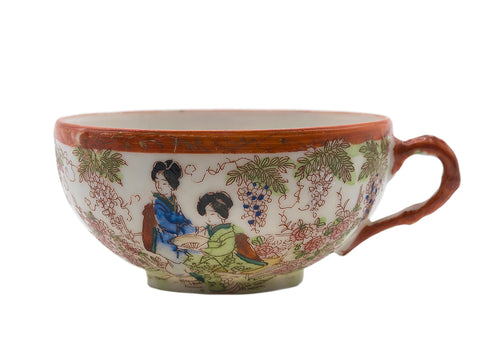 Vintage kopjes van Japans porselein, set van 3 stuks
