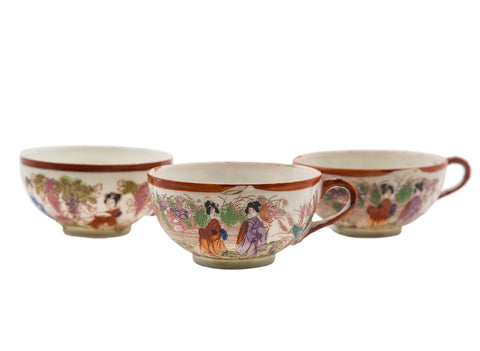 Tazas vintage de porcelana japonesa, juego de 3 piezas