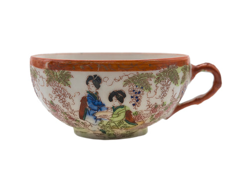 Vintage kopjes van Japans porselein, set van 3 stuks