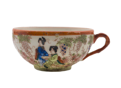 Vintage kopjes van Japans porselein, set van 3 stuks