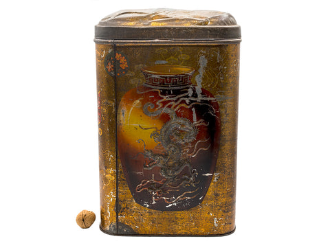 Vintage Chinese tea can