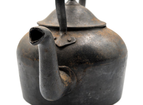 Vintage metal teapot, decorative object