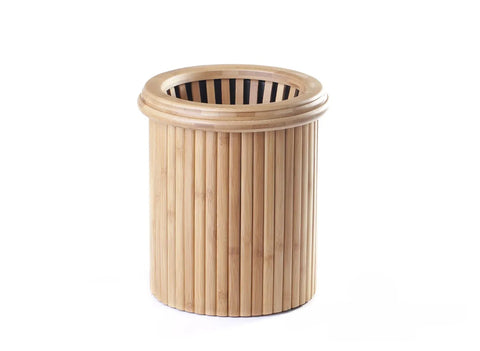 The bucket for teatray with drain # 17493, bamboo/plastic, 4000 ml.