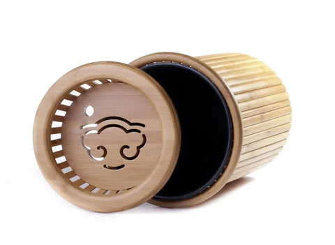 The bucket for teatray with drain # 17493, bamboo/plastic, 4000 ml.