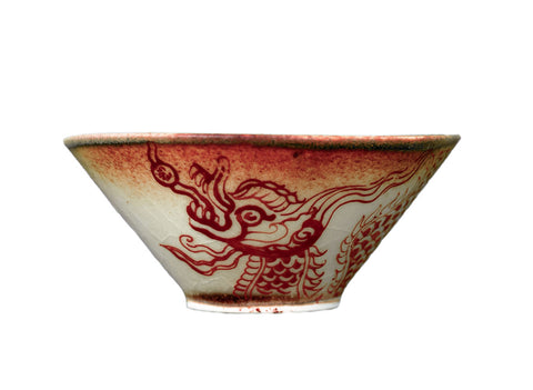 Beker # 32014, houtvuren/keramiek/handschilderen, 44 ml.