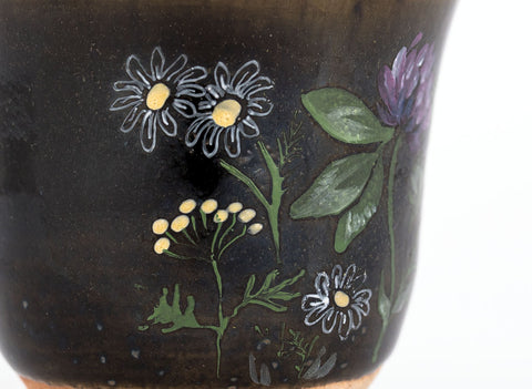 Beker # 29785, houtvuren/keramiek/handschilderen, 90 ml.