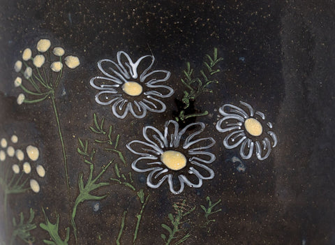 Beker # 29785, houtvuren/keramiek/handschilderen, 90 ml.