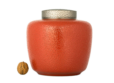 Teacaddy with gift box # 33465, ceramic/metal