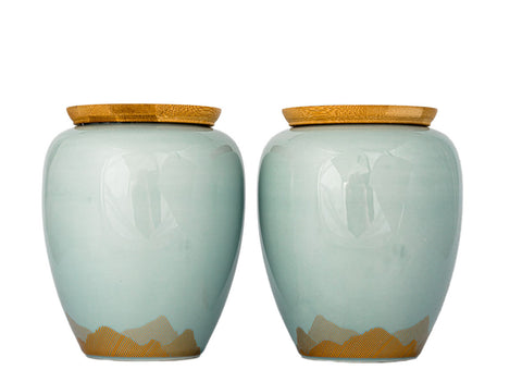 Gift tea set (2 tea caddies) # 33458, porcelain